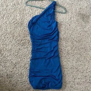Blue one strap dress